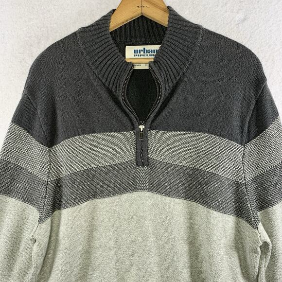 Urban Pipeline Mens Lightweight Sweater Sz L Gray‎ Y2K Grunge Skate Preppy Soft - Picture 2 of 10
